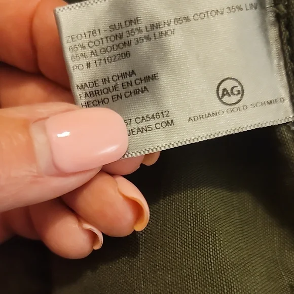 AG Adriano Goldschmied Olive Cropped Pants - Picture 10 of 11